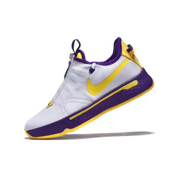 Nike PG 4 White Purple-Yellow 2020 Shoes